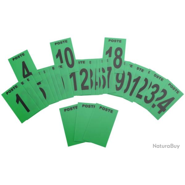 Lot de 27 plaques pour postes de chasse Vert