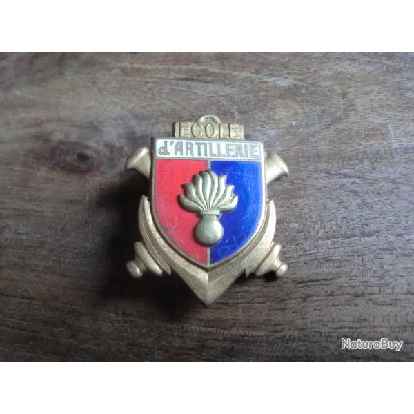 insigne �mail  �cole d artillerie   / drago  paris