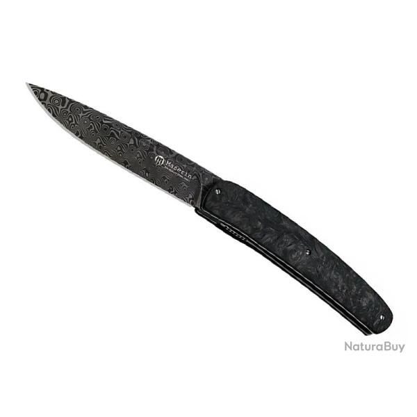 COUTEAU MASERIN GOURMET FIBRE DE CARBONE NOIR DAMAS