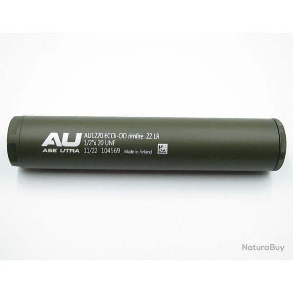 Moderateur de son Ase Utra Rimfire Cal.22LR 1/2-28" UNEF OD VERT AU-ECO