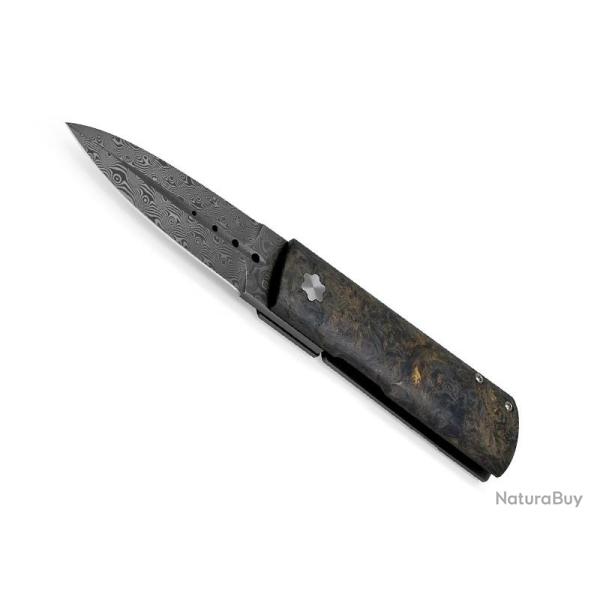 COUTEAU MASERIN DAGA FIBRE DE CARBONE DORE DAMAS