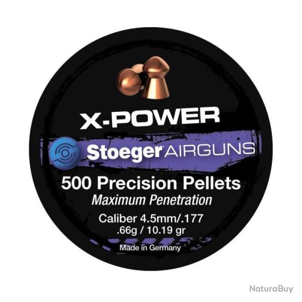 Boite de plombs Stoeger X-power 0.66 g - Cal. 4.5 - Par 1