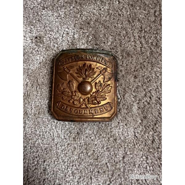 Plaque de ceinturon SAPEUR POMPIER modele 1880
