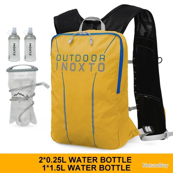 Sac  dos impermable 3L + GOURDE 1.5L + 2*500 ML -JAUNE -