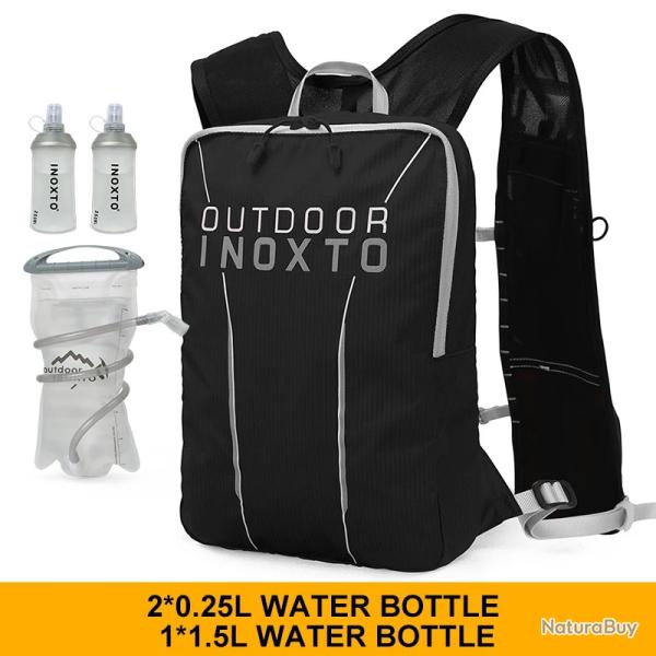 Sac  dos impermable 3L + GOURDE 1.5L + 2*500 ML -NOIR -