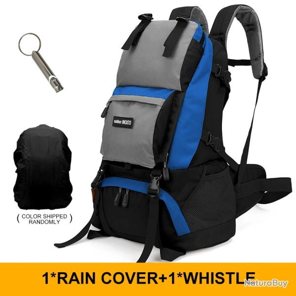 Sac � dos de camping 40 l  avec habit de pluie -BLEU -LIVRAISON GRATUITE !!!