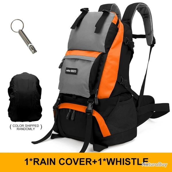 Sac � dos de camping 40 l  avec habit de pluie -ORANGE -LIVRAISON GRATUITE !!!