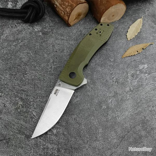 Couteau de poche pliant Xenon TAC Poly Blackout -*VERT -* LIVRAISON GRATUITE