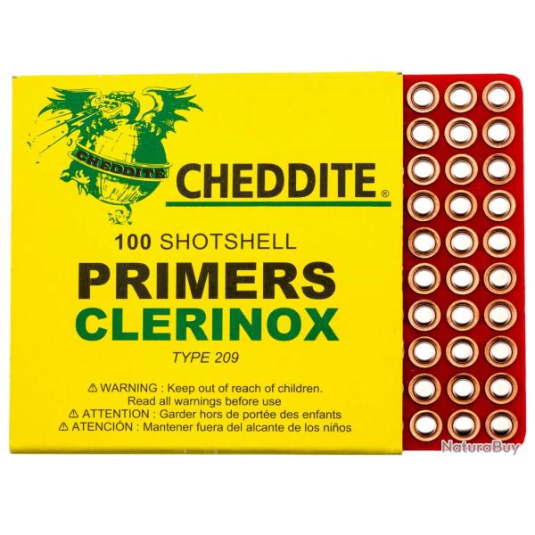 Amorces Chasse Cheddite Type 209 Par 100