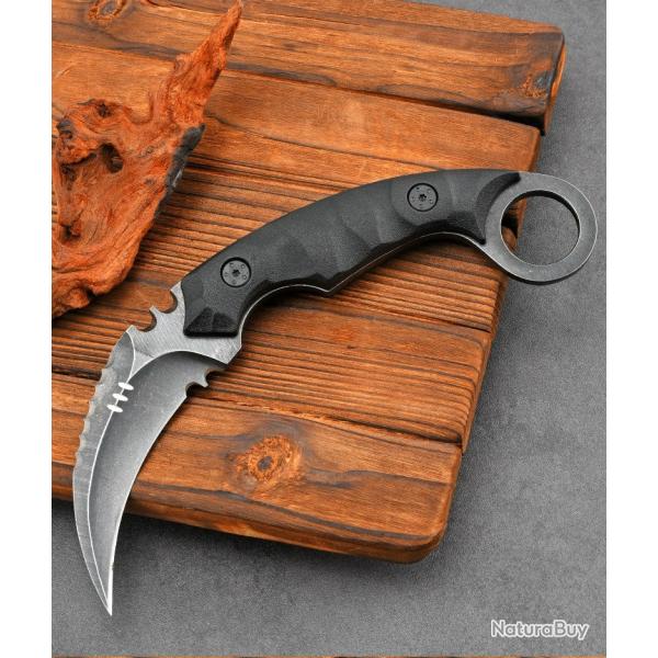 Couteau Multifonction Ext�rieur - Poche, D�fense & Survie en Milieu Sauvage For�t Noir