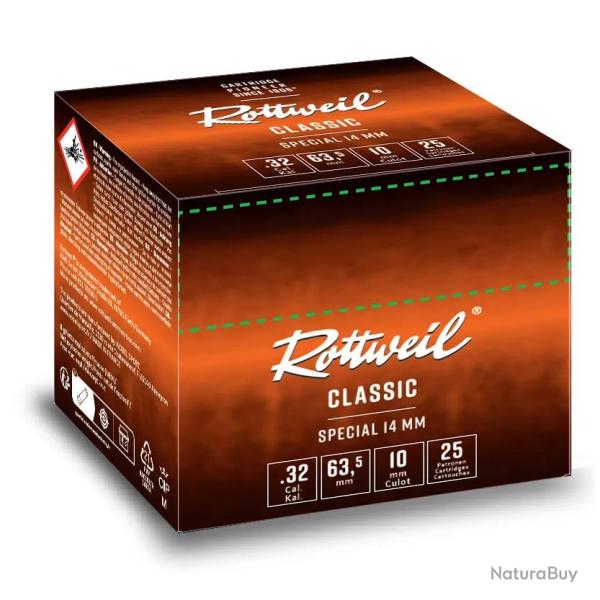 Cartouches de Chasse Rottweil Special 14mm Numro