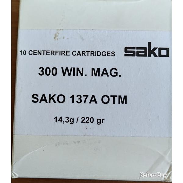 20 MUNITIONS SAKO Match 300 Win Mag 220gr Scenar L