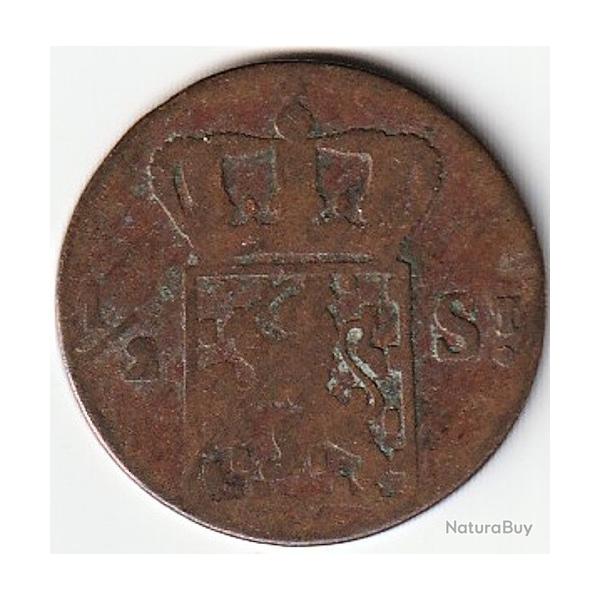 Monnaie INDES NEERLANDAISES 1/2 Stuiver aux armes pour Sumatra 1826