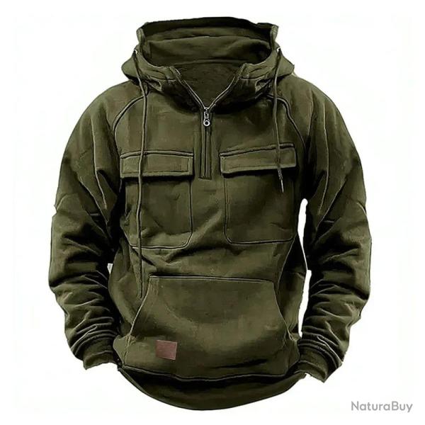 Sweat polaire � capuche Combat Fury TAT - Vert / M 62-72kg