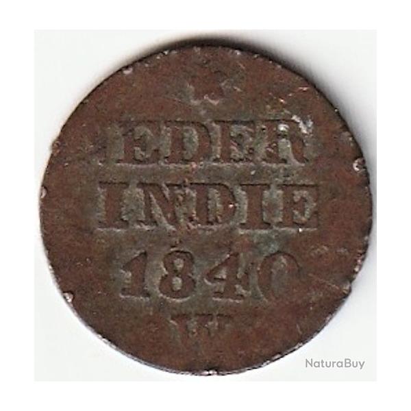 lot de 2 Monnaies INDES NEERLANDAISES 1 Cent (Duit) pour Sumatra 1840