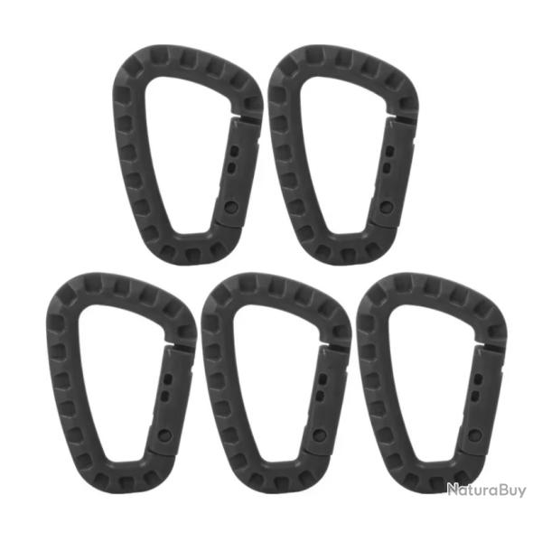 Mousqueton Plastique Noir - SKX INDUSTRIES - Lot de 5