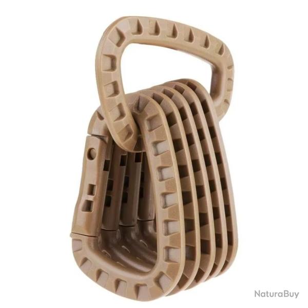 Mousqueton Plastique Tan - SKX INDUSTRIES - Lot de 5
