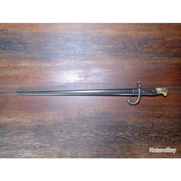 Sabre ba�onnette pour fusil Chassepot Gras 1866-74 - monomatricule Saint-Etienne 1877 - BE