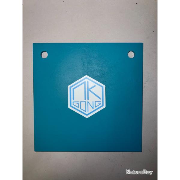 vente flash ! gong carr� de 20 cm du 22lr au 44 mag . cible m�tallique marque MK gong