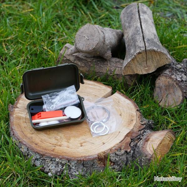 Kit de survie avec boite �tanche verte | Fosco (0001 1206) - Randonn�e
