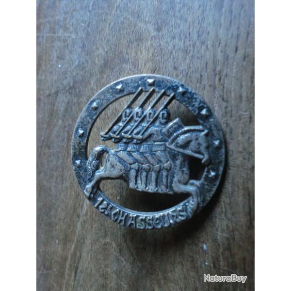 insigne b�ret 12� r�giment chasseurs a cheval  / arthus bertrand paris