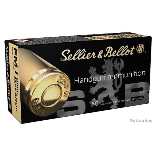 CARTOUCHES Sellier & Bellot 9X18 MAKAROV FMJ 6,1g x50