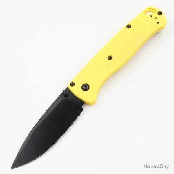 Couteau de poche pliant EDC Bugout BM 535 NOIR/JAUNE-*