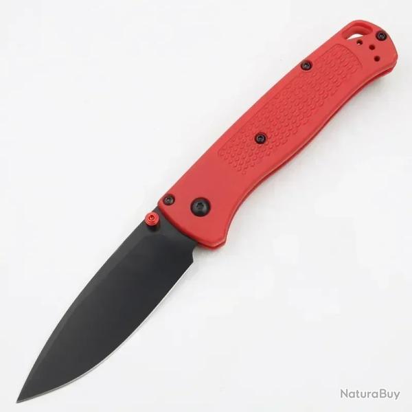 Couteau de poche pliant EDC Bugout BM 535 NOIR/ROUGE-* LIVRAISON GRATUITE