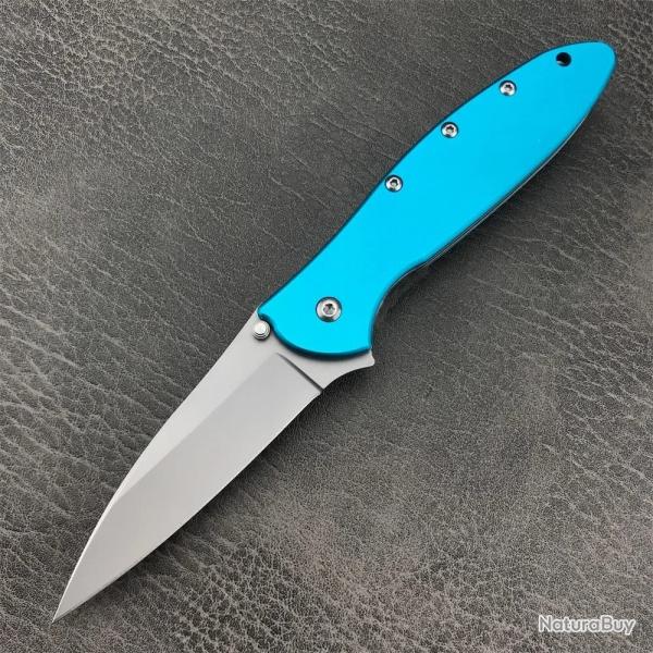 Couteau pliant tactique multifonction KS 1660 poireau 8C13Mov -*BLEU-* LIVRAISON GRATUITE