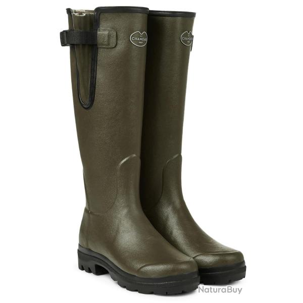 Bottes femme vert fonc� Vierzon doubl�es jersey LE CHAMEAU-43