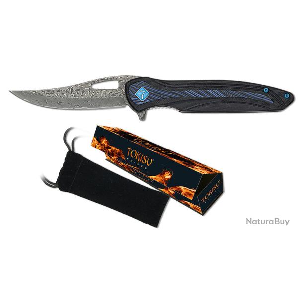 Couteau Pliant lame damas de 8.40 cm � TOKISU �