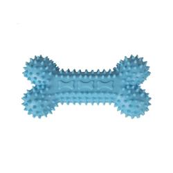 Jouet os pour chien 11 cm bleu