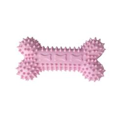 Jouet os pour chien 11 cm rose