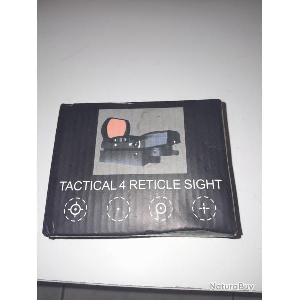 pont rouge  tactical 4  reticle sight  dans boite origine