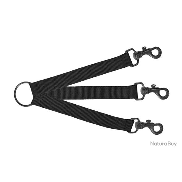 Accoupleur triple pour chien en nylon