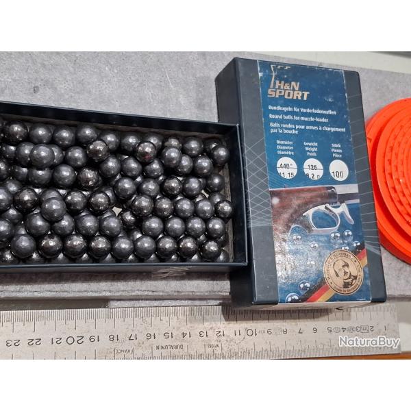 Balles rondes H&N - Cal 440 (136 unit�s)