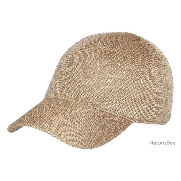 Casquette Femme Paillet�e avec Sequins Champagne Elegante Erlia Taille unique Marron