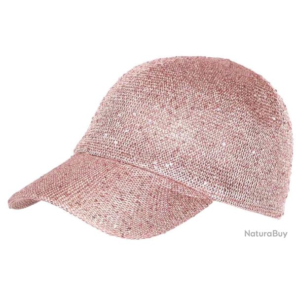 Casquette Femme Paillet�e avec Sequins Rose Elegante Erlia Taille unique Rose