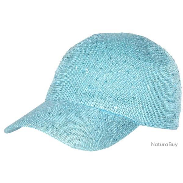 Casquette Femme Paillet�e Sequins Bleu Ciel Elegante Erlia Taille unique Bleu