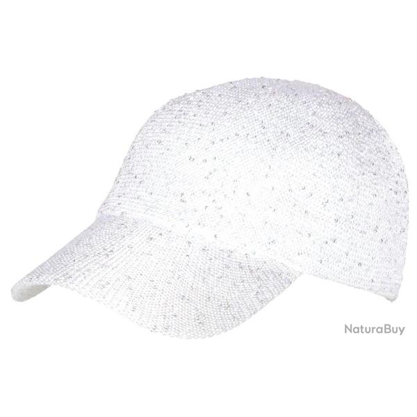 Casquette Femme Paillet�e Sequins Blanche Elegante Erlia Taille unique Blanc