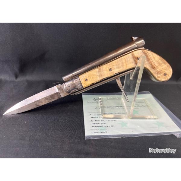 RARE COUTEAU PISTOLET cal 9mm