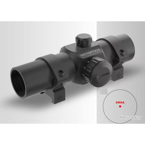 Red Dot Viseur point rouge 1x30 avec collier pour rail picatinny (Colliers de 11 mm possible)