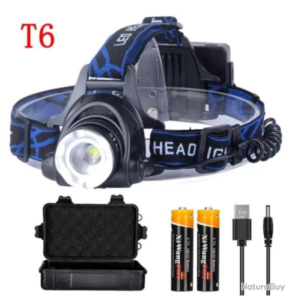 ENCHERE....Lampe Frontale LED 5000 lumens, rechargeable, avec batterie ....