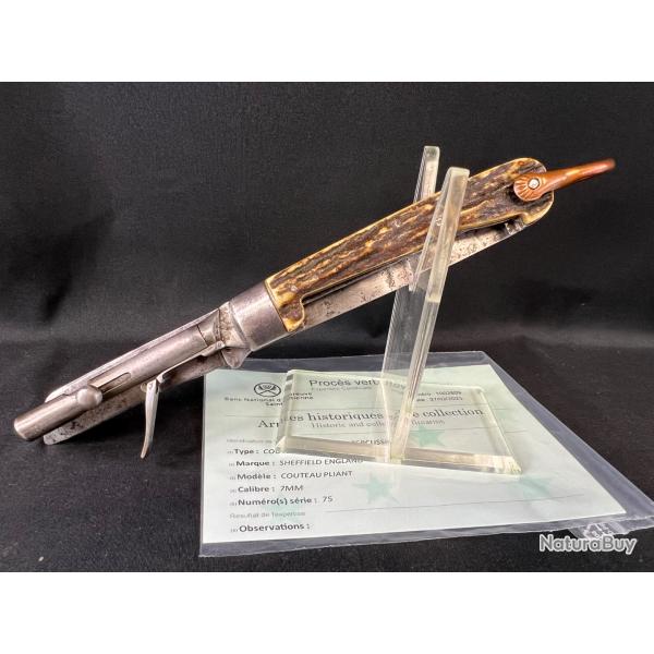 RARE ET ATYPIQUE COUTEAU PISTOLET