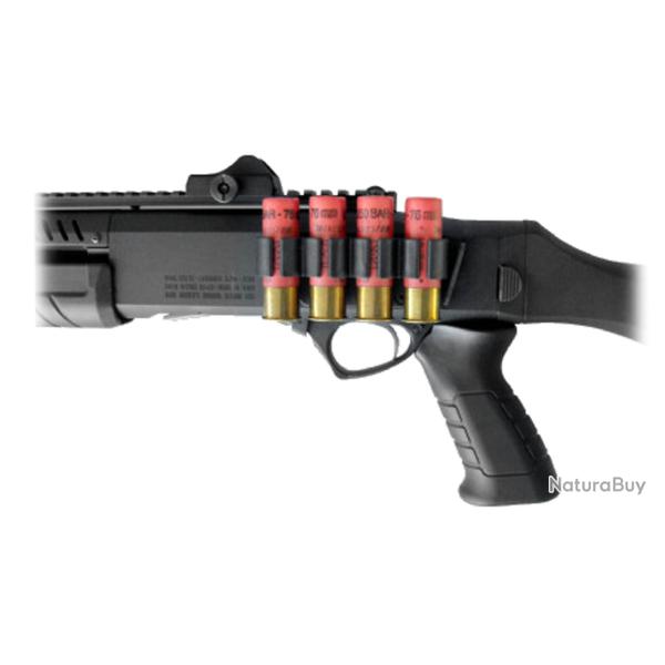 Support lateral 4 cartouches pour fusil a pompe Fabarm