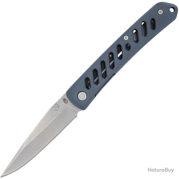 Couteau Gerber Affirm Blue Lame Clip Point Black 7Cr17MoV Manche Alu Blue Framelock G1074311