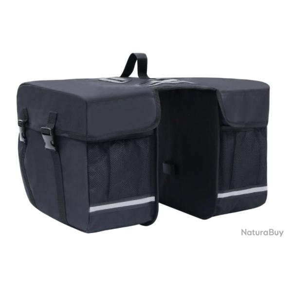 Sacoche double tanche 35L Noir - Vlo ville, travail, vacances, courts et longs trajets