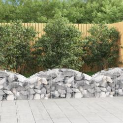 Panier de gabions arqu&eacute; 150x50x40/60 cm Fer galvanis&eacute; alsavelo