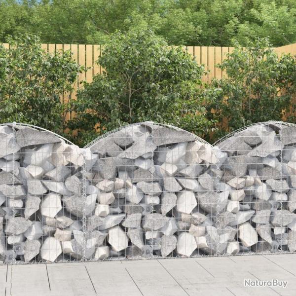 Panier de gabions arqu� 100x30x80/100 cm Fer galvanis�