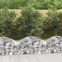 Panier de gabions arqu&eacute; 100x30x40/60 cm Fer galvanis&eacute;
